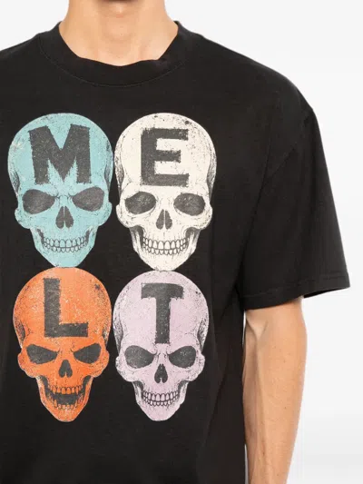 Melt Skull-print T-shirt In Black