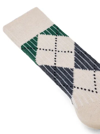 Closed Argyle-knit Socks In Multi