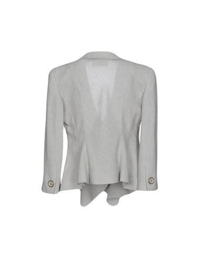 Shop Emporio Armani Blazers In Light Grey