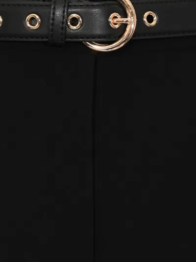 Max Mara Belted Wide-leg High-waisted Trousers In Black