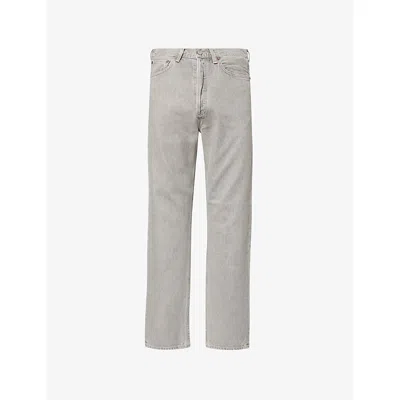 Agolde Belt-loop Jeans In Gray