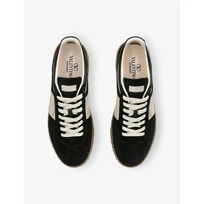 Valentino Upvillage Logo Sneakers Round Toe Rubber In Black
