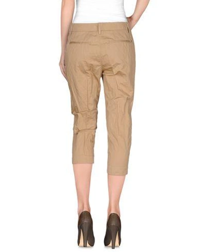 Shop Dondup Cropped Pants & Culottes In Sand