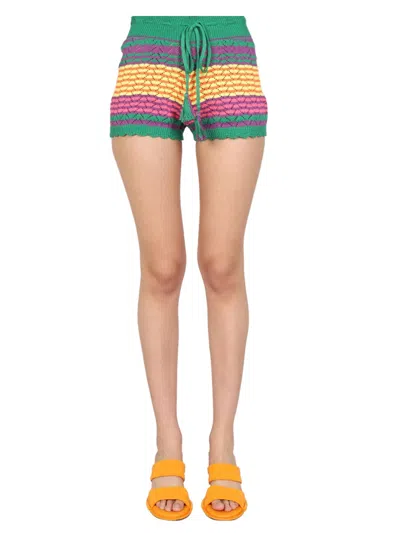 Gallo 1927 Stripe Pattern Shorts In Multi