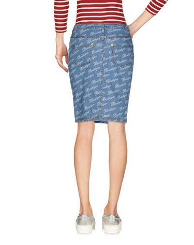 Shop Boutique Moschino Denim Skirt In Blue