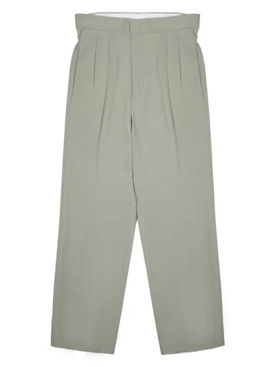 Be Able Mat Pleated Straight-leg Trousers In Green