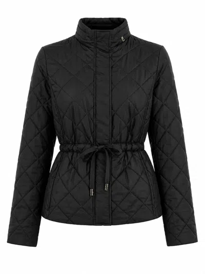 Michael Michael Kors Diamond-pattern Quilted Jacket In Black