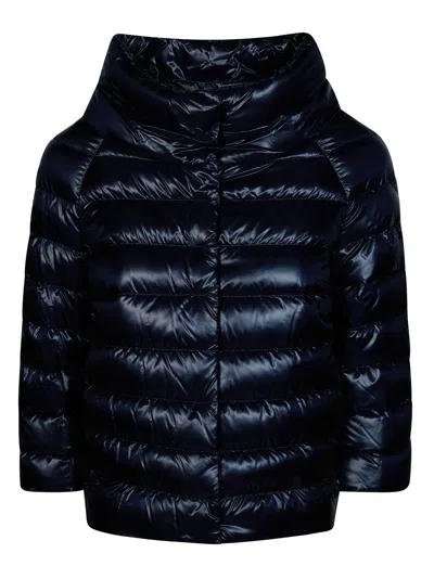 Herno Sofia Ultra-lightweight Down Bolero Jacket In Blue