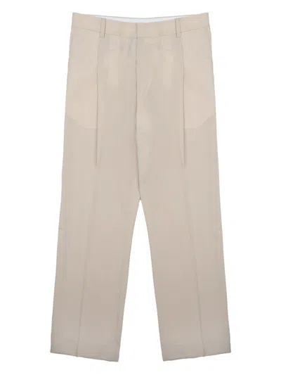 Be Able Pleated-design Straight-leg Tailored Trousers In Animal Print
