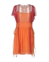 Alberta Ferretti Short Dress In Orange