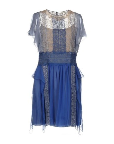 Alberta Ferretti Short Dresses In Pastel Blue