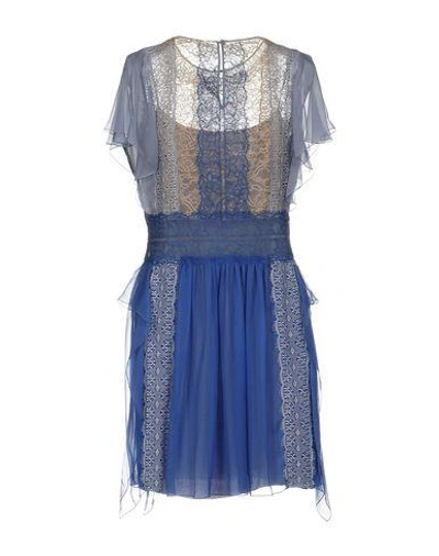 Shop Alberta Ferretti Short Dresses In Pastel Blue