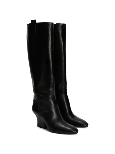 Jil Sander Block-heel Boots In Black