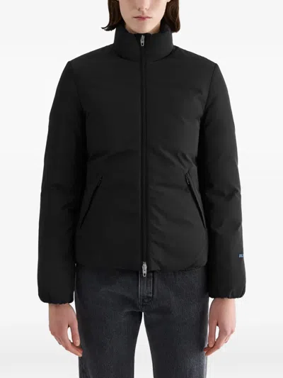 Jil Sander Logo-print Down Jacket In Black