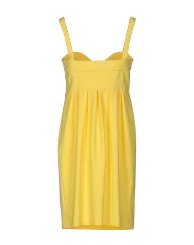 Shop Boutique Moschino Short Dresses In Yellow