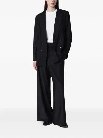 Vitovi Flap-pocket Double-breasted Blazer In Black