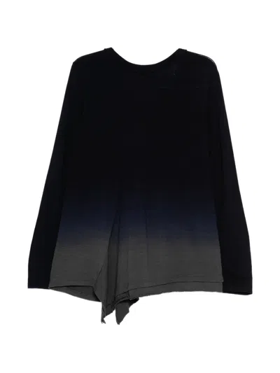 Y's Gradient-effect Cardigan In Black