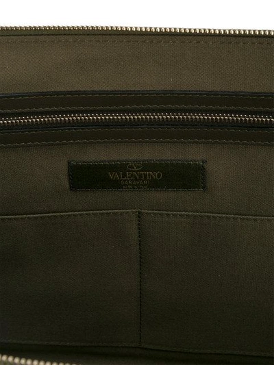 Valentino Green Panther Document Case In Green