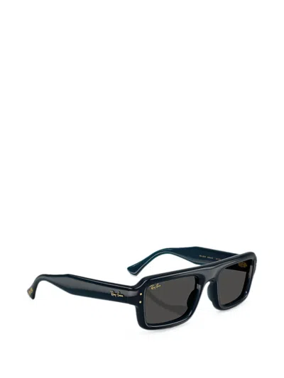 Ray Ban Ray-ban 56mm Polarized Rectangular Sunglasses In Black