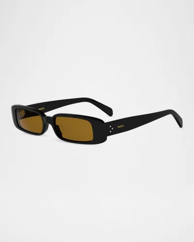 Celine 3 Dots Rectangular Sunglasses, 53mm In Yellow