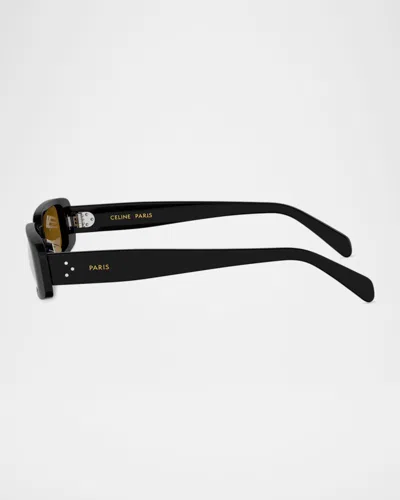 Celine 3 Dots Rectangular Sunglasses, 53mm In Yellow