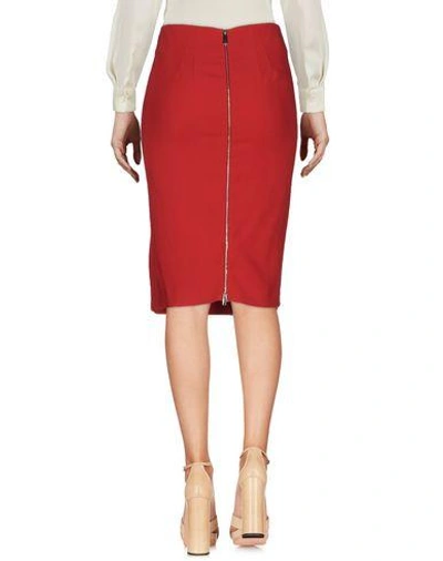 Shop Pinko Knee Length Skirt In Red