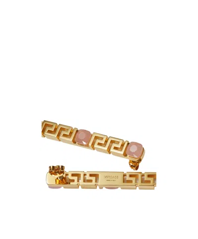 Versace Greca Earrings In Multi