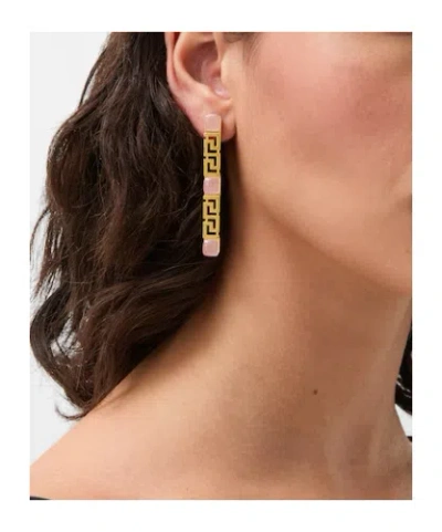 Versace Greca Earrings In Multi