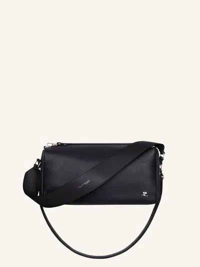 Courrèges Three Sixty Shoulder Bag In Black
