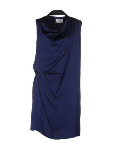 Shop Acne Studios Short Dresses In Dark Blue
