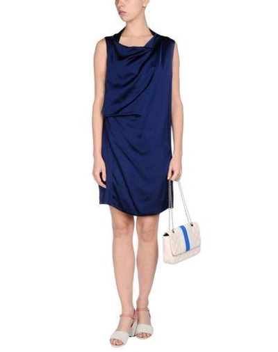 Shop Acne Studios Short Dresses In Dark Blue