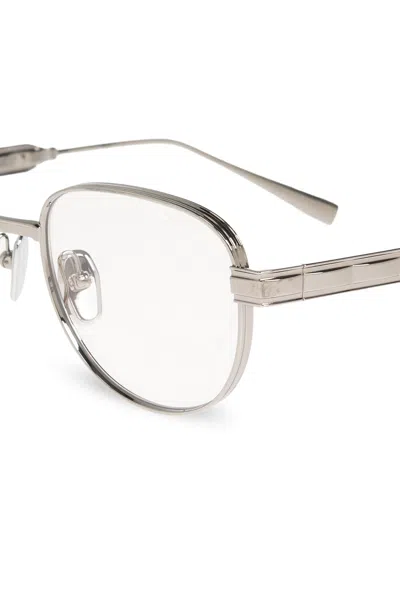 Balmain Round-frame Glasses In Metallic