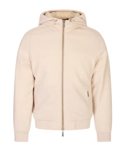 Moorer Drawstring Hooded Jacket In Multi