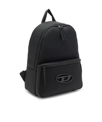 Diesel Oval D Backpack In Black