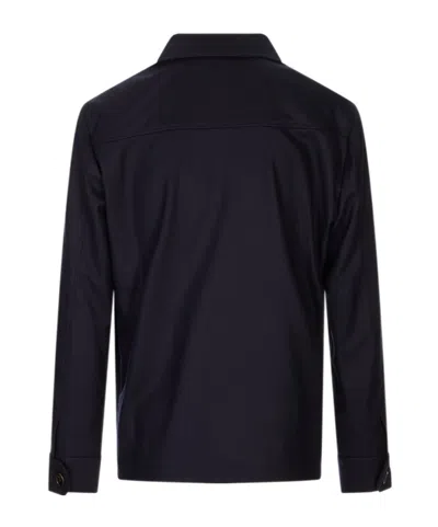 Corneliani Button-up Multi-pocket Jacket In Blue