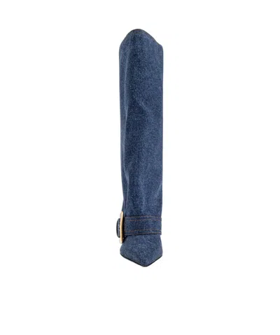 Balmain Anthem Buckled Boots In Blue