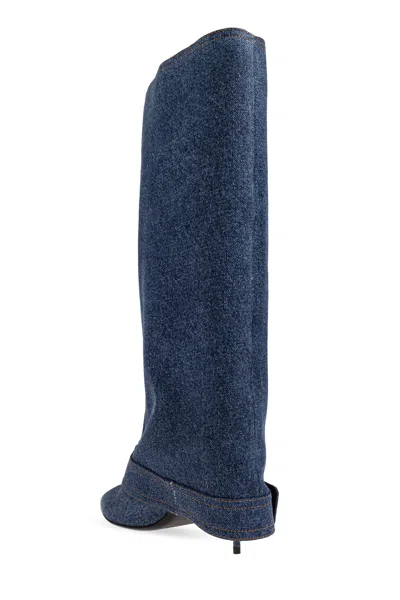 Balmain Anthem Buckled Boots In Blue