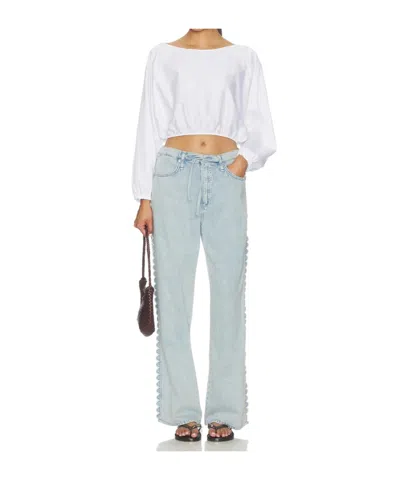 Rag & Bone Featherweight Phoebe Drawstring Jeans In Blue