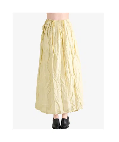 Daniela Gregis Crinkled-effect Maxi Skirt In Neutral