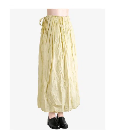 Daniela Gregis Crinkled-effect Maxi Skirt In Neutral