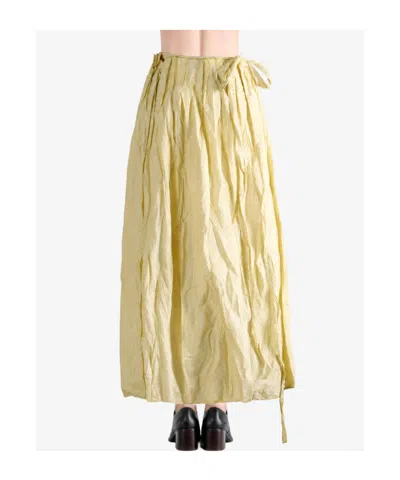 Daniela Gregis Crinkled-effect Maxi Skirt In Neutral