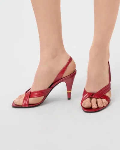 Versace Gianni Crossover-strap Sandals In Red