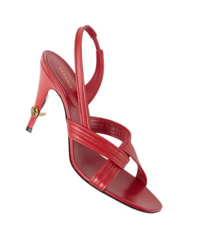 Versace Gianni Crossover-strap Sandals In Red