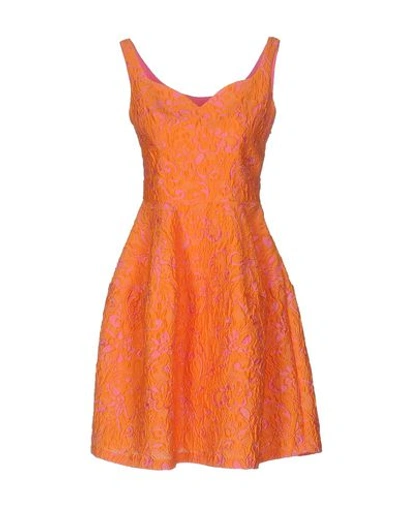 Shop Pinko Short Dress In Orange