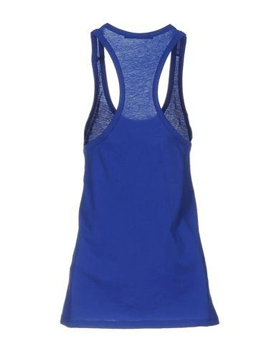 Shop Philipp Plein Tank Tops In Bright Blue