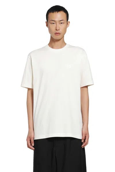 Y-3 Regular Fit Crew Neck Short Sleeve T-shirt In White