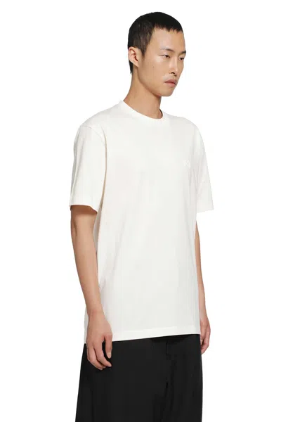 Y-3 Regular Fit Crew Neck Short Sleeve T-shirt In White