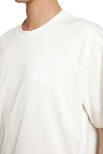 Y-3 Regular Fit Crew Neck Short Sleeve T-shirt In White