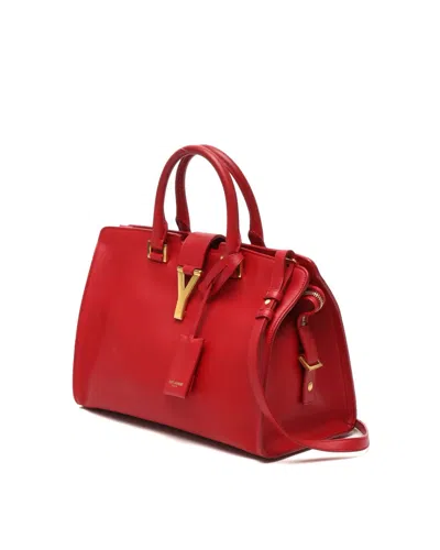 Saint Laurent Medium Cabas Chyc Bag In Red