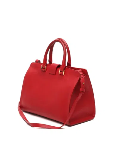 Saint Laurent Medium Cabas Chyc Bag In Red